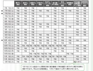 R8集団日程表