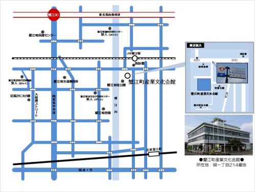 蟹江町産業文化会館の地図