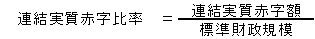 連結実質赤字比率（計算式）