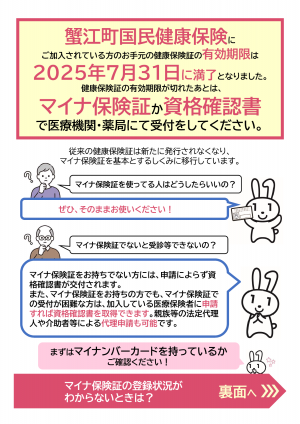 マイナ保険証啓発リーフレット１ページ目