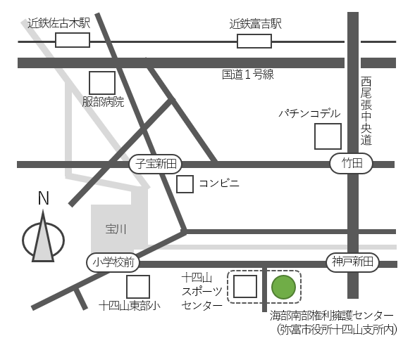 海部南部権利擁護センター地図